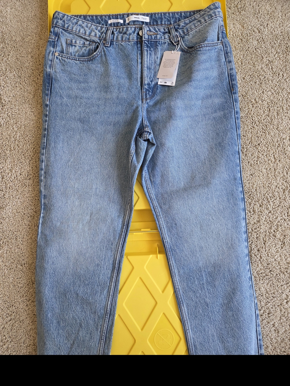 Mango MNG Light Blue Denim Jeans with Contrast Stitching